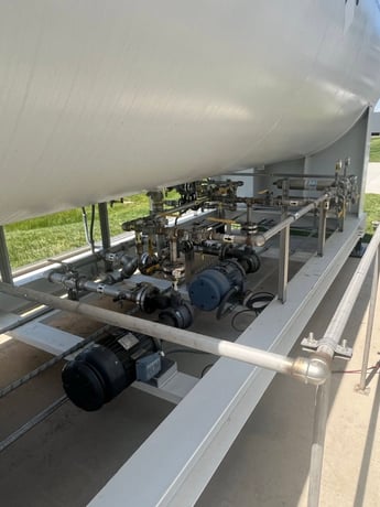6565 gallon PES, Refrigerant Storage Tank System, R134a, skid mount pump & valve system, 250 psig, ASME - Image 5