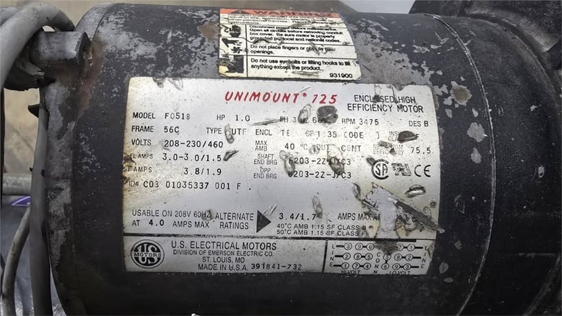 100 HP 1750/2000 RPM Emerson 3660D450100 DC Motor, Frame 366AT, w/1 HP Blower Motor, Shunt Wound, 160 Amps - Image 6