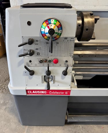 15" x 50" Clausing #15", lathe, Inch/mm, 2000 RPM, 7-1/2 HP, clean - Image 4