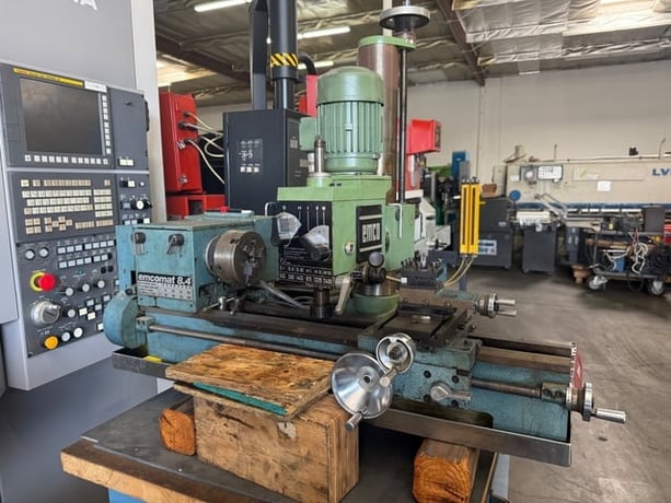 Emco #Emcomat-8.4, Precision Bench Top Lathe, w/ Emco Milling Head, 8.3" swing, 17.7" centers, 0.82" bore - Image 1