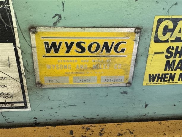 1/4" x 10' Wysong #1025, Shear, 55 SPM, 15 HP, prog Back Gauge - Image 5
