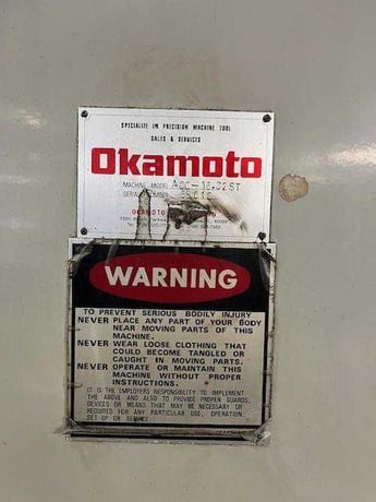 16" x 32" Okamoto #ACC-16.32ST, surface grinder, 21.5"under new wheel, 3-Axis power with incremental - Image 4