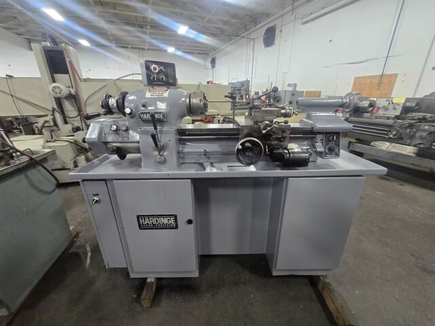 11" x 18" Hardinge #HLV-H-EM, Toolroom Lathe, 1.25" bore, 6" swing over cross slide, 18" centers, inch/metric - Image 1