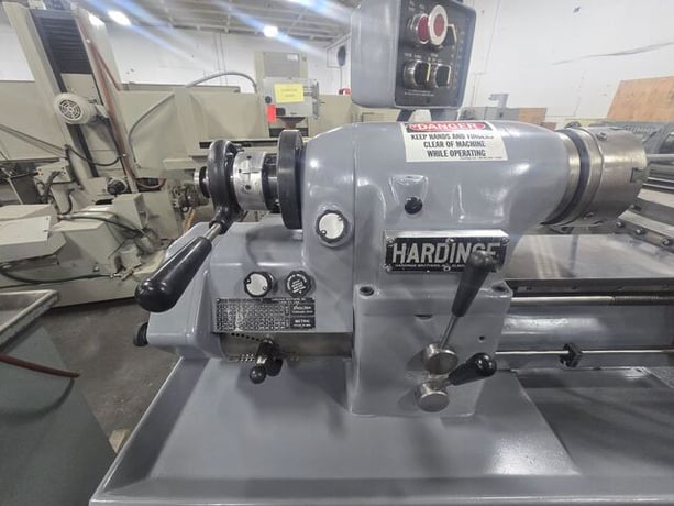 11" x 18" Hardinge #HLV-H-EM, Toolroom Lathe, 1.25" bore, 6" swing over cross slide, 18" centers, inch/metric - Image 2