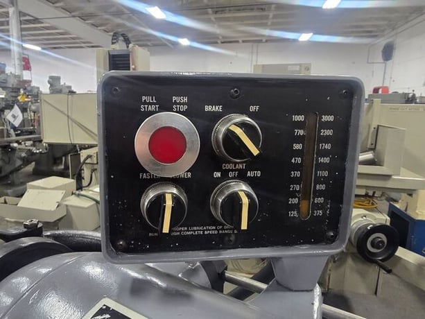 11" x 18" Hardinge #HLV-H-EM, Toolroom Lathe, 1.25" bore, 6" swing over cross slide, 18" centers, inch/metric - Image 3