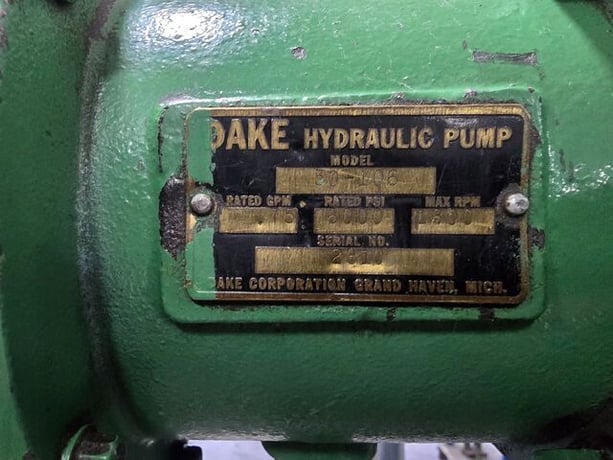 75 Ton, Dake #908075, Electric-Hydraulic H-Frame Press, 2 HP, 10" stroke, 44" between housing, 33" daylight - Image 8