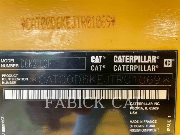Caterpillar D6K2LGP, Crawler Dozer, 1261 hours, S/N: JTR01069, 2018 - Image 6