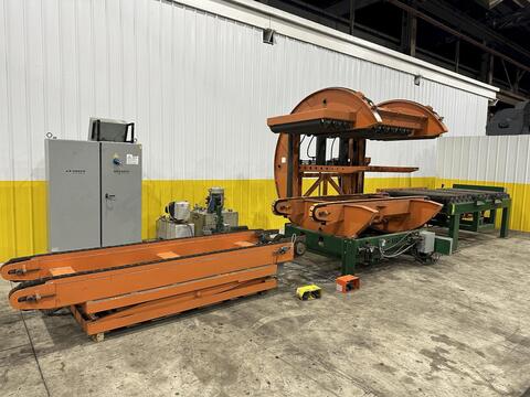 Sweed, Load Clamp & Turner/Pacman Flipper System w/Powered Infeed & Outfeed Conveyors, 42" Passline height - Image 1