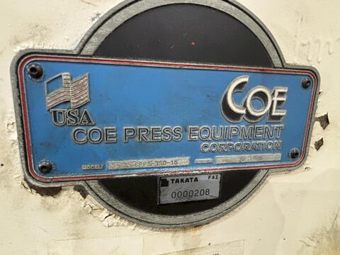 18" x 0.31" COE Press Equipment #CPPS-250-12, Powered Straightener, 5" diameter Pinch Roll, (7) 3.5" diameter - Image 2