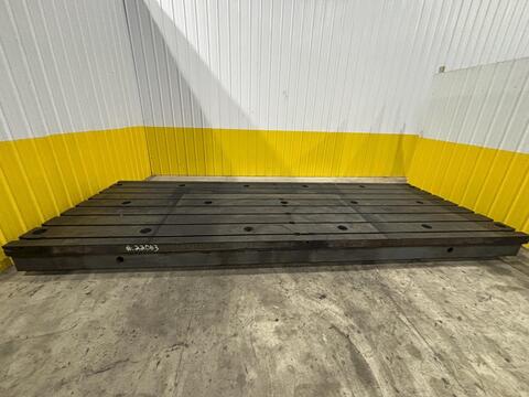 217" x 79" x 12" G & L, bay cast t-slotted cast la, (8) T-Slots, 10.25" T-Slot Centers, 4" diameter Leveling - Image 1