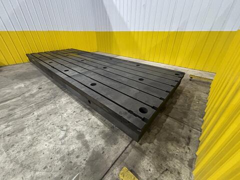 217" x 79" x 12" G & L, bay cast t-slotted cast la, (8) T-Slots, 10.25" T-Slot Centers, 4" diameter Leveling - Image 2