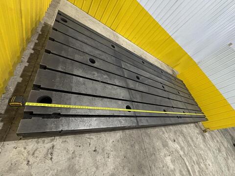 217" x 79" x 12" G & L, bay cast t-slotted cast la, (8) T-Slots, 10.25" T-Slot Centers, 4" diameter Leveling - Image 3