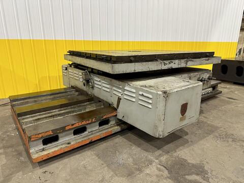 72" x 72" Giddings & Lewis, T-Slotted Powered Rotary Table, w/72" Powered Infeed Slide, 12000 lbs. capacity - Image 5