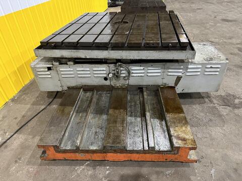 72" x 72" Giddings & Lewis, T-Slotted Powered Rotary Table, w/72" Powered Infeed Slide, 12000 lbs. capacity - Image 7