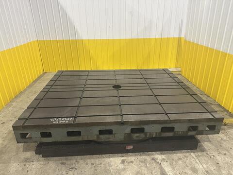 96" x 120" Giddings & Lewis, T-Slot Powered Air Lift Rotary Table, (8) T-Slots, 24" Height - Image 8