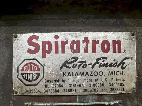20 cu.ft. Roto-Finish #Spiratron-ST-20-MSAX, Rotary Bowl Vibratory Parts Deburring Finisher, 72" diameter - Image 4