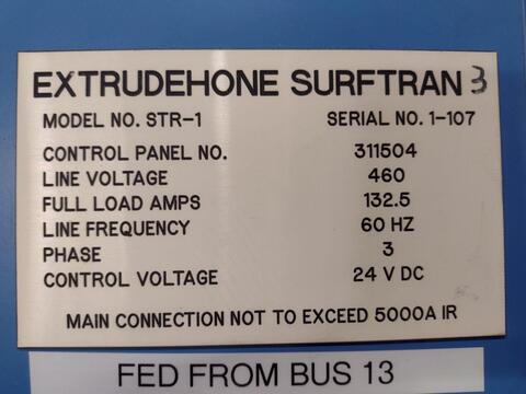 Extrude Hone/Surftran #STR-1, High Pressure Washer & Deburring System, 132.5 Amps, 460 V - Image 2