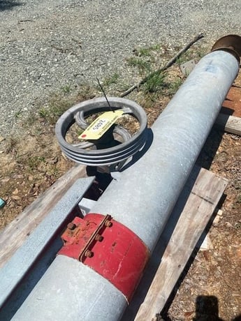 9" diameter x 53' long, Fertel, tubular inclined screw comveyor auger, carbon steel screw, 20 HP - Image 3