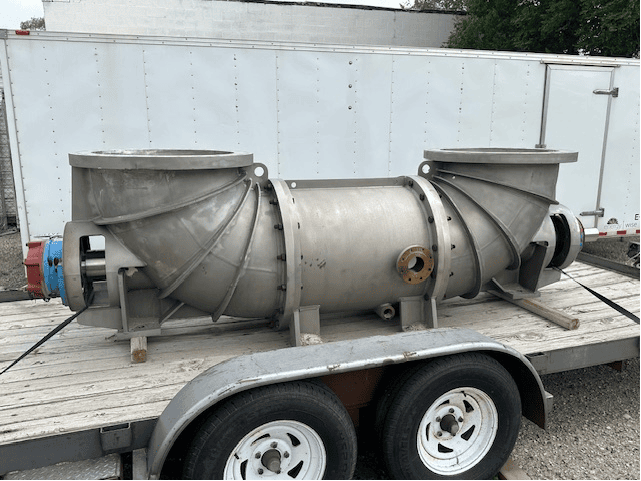 30" Morris #DEAF, Axial Flow Pump, 304 Stainless Steel, 4" flange, 4k-25 GPM, 30' head, 13.6 psi - Image 1