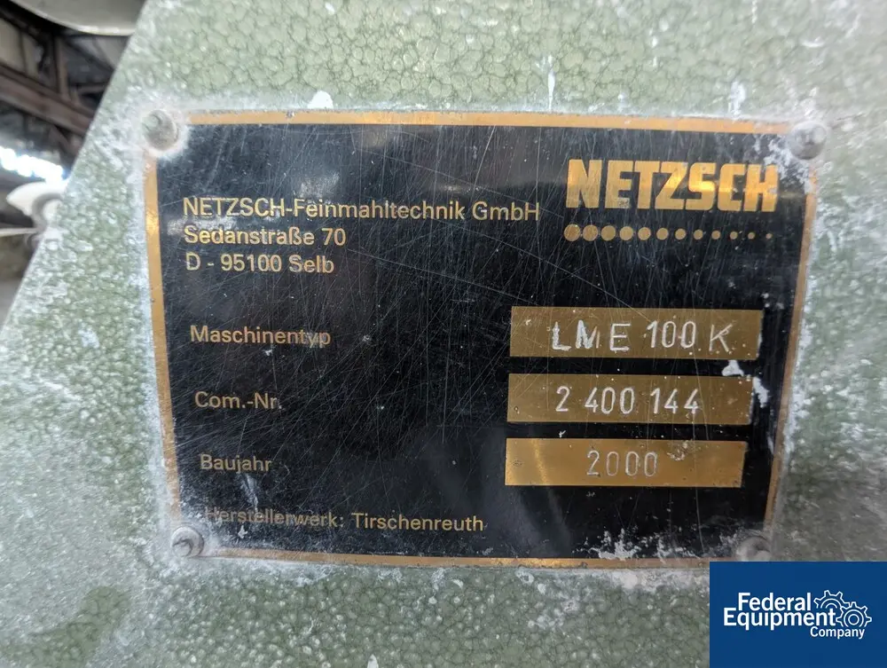 Netzsch #LME100K, Media Mill, 63 KW, 460 V., w/ unused chambers & spares, 2000 - Image 2