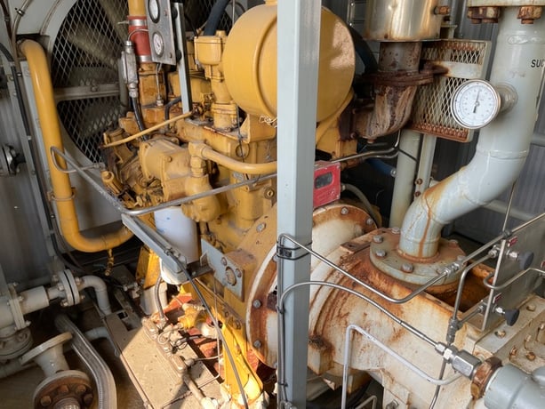 95 HP Gardner #SSHG99B, screw compressor, 1-stage, Caterpillar 3304 engine, 2002 - Image 3