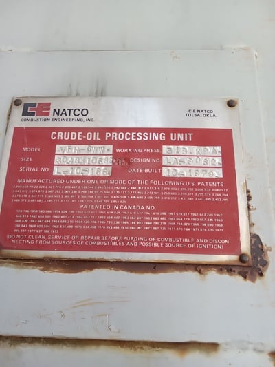 120" x 35' Horizontal Electrostatic Treater, 75 psi, 1979 - Image 8