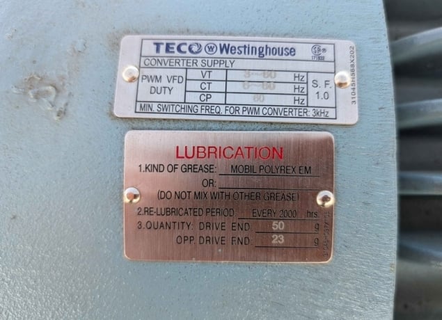 60 HP 3550 RPM Teco Westinghouse #AEHH8N, electric driver, 2025 - Image 3