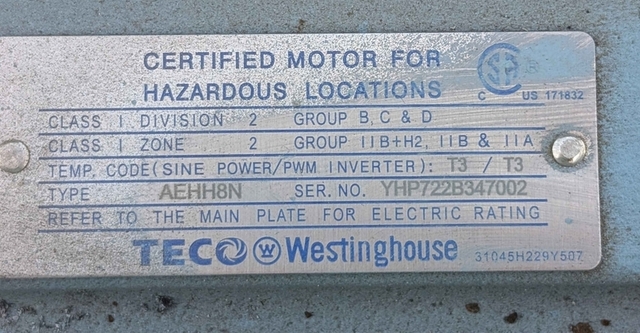60 HP 3550 RPM Teco Westinghouse #AEHH8N, electric driver, 2025 - Image 5