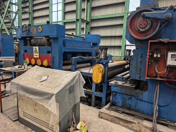 78.7" x .787" Cut-To-Length line, 66000 lb., peeler / holddown, coil car, slitter head, leveler - Image 6