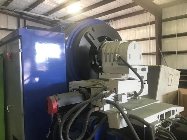 CRI Dan #HT24, CNC hollow spindle Oil Counbtry lathe, Fanu Control, front & rear chucks, 24" bore, 1989 - Image 6