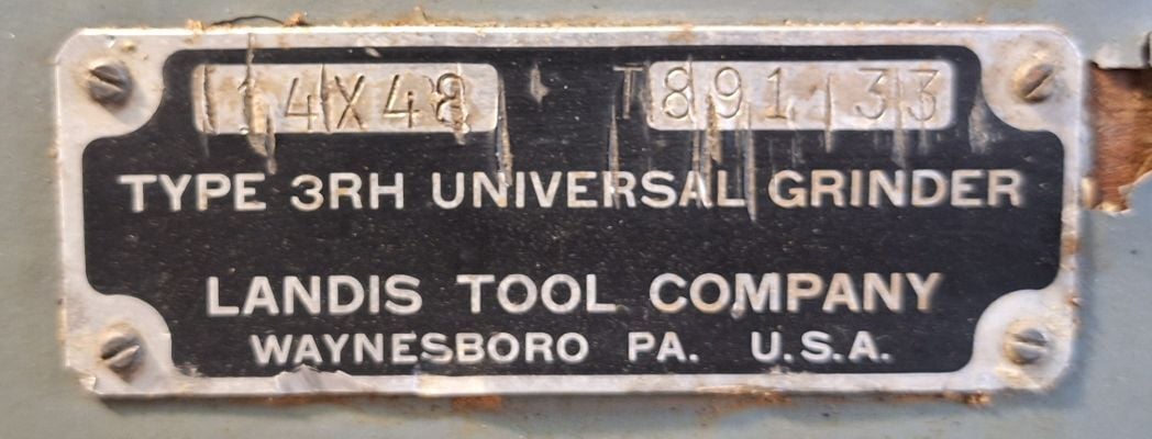 14" x 48" Landis #3RH, universal cylindrical grinder, swing down ID spindle, 16" grinding wheel diameter, 1982 - Image 3