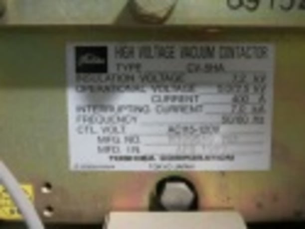 400 Amp. Toshiba, LCDV-41DL-11, Vacuum Contactor, #MVC3429 - Image 1