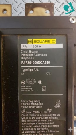 1200 Amps, Square D, PAF361200DCA680, S4 type - Image 7