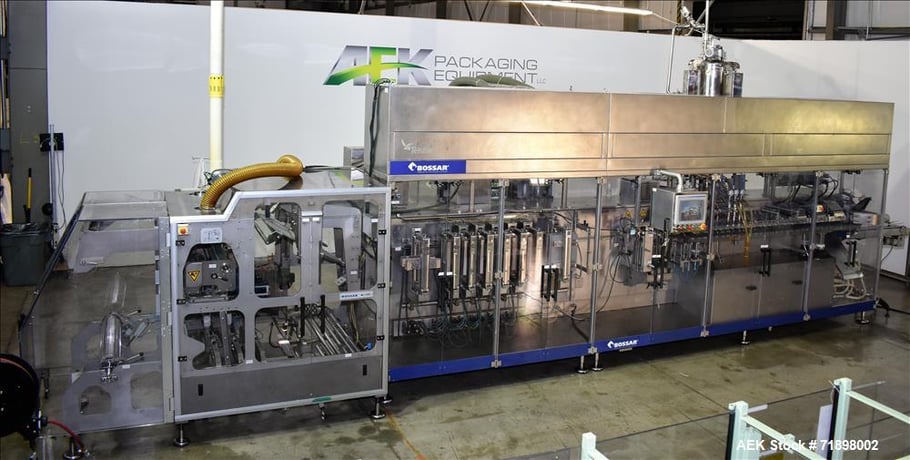 Bossar #BL3000-STU3, HFFS, Liquid Stand-Up Pouch Filler, 150 PPM, AB PLC, Stainless Steel, 3 nozzle, 480 V. - Image 3
