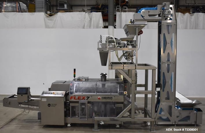 Tishma #Flex-7 ROO-100, Premade Pouch Fill & Sealer, 40 PPM, 4-16" width x 6-21" H x 0-6" Thick ranges - Image 1