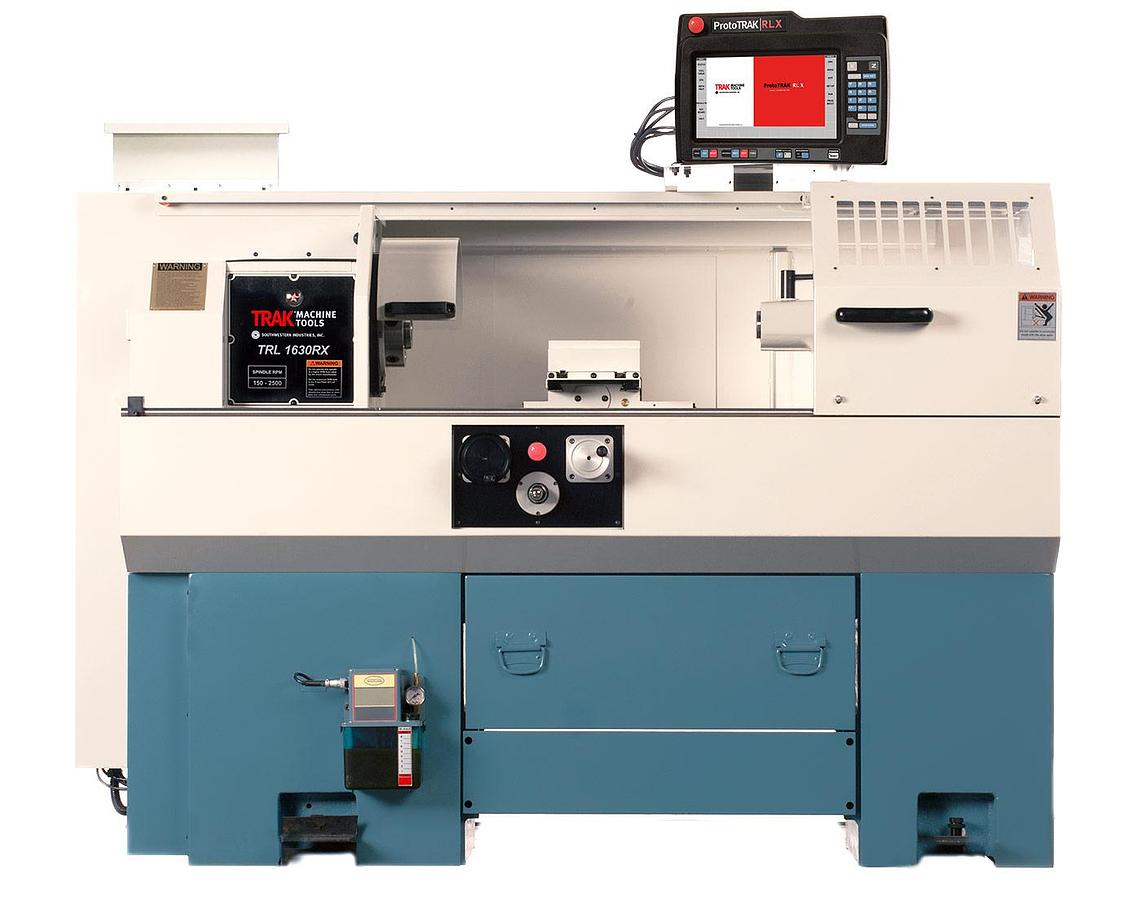 Trak #TRL-1630RX, CNC lathe, 16" swing, Buck chuck, 2.12" spdl hole, 30" centers, 150-2500 RPM, D1-6, #6MT - Image 1