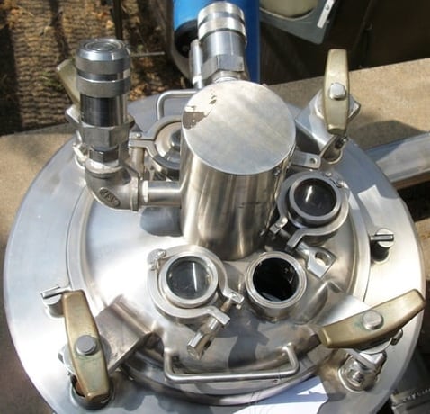 5 gallon Precision Stainless, 316 Stainless Steel reactor, jacketed, 50 psi, 12" x 12", 1997 - Image 4
