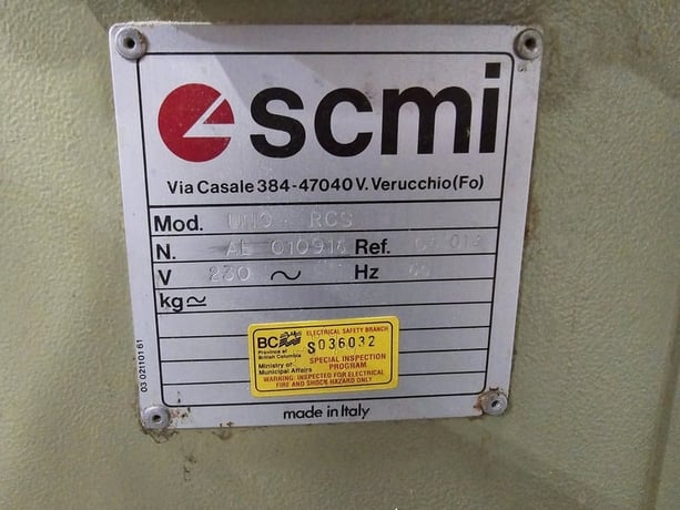 36" SCMI #UNO-RCS, 2 head wide belt sander, 10 HP - Image 2