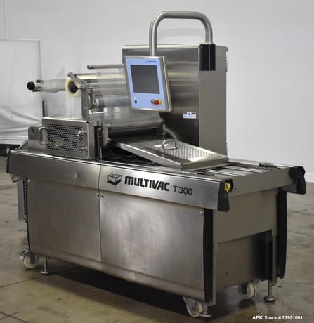 Multivac #T-300, Tray Sealing Machine, 500mm Film Width, 12-30 PPM, R-134A, 220 V., on casters, 2017 - Image 5