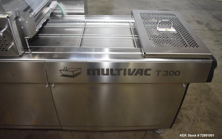 Multivac #T-300, Tray Sealing Machine, 500mm Film Width, 12-30 PPM, R-134A, 220 V., on casters, 2017 - Image 6