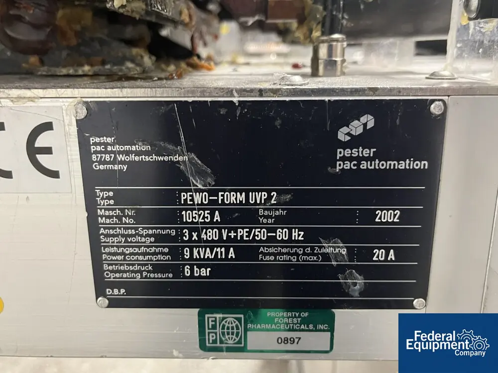 Pester #PEWO-FORM-UVP-2, Traypacker, 20 CPM, 320 width x 450 L x 320 H max case, Nordson hot glue, 480 V. - Image 2
