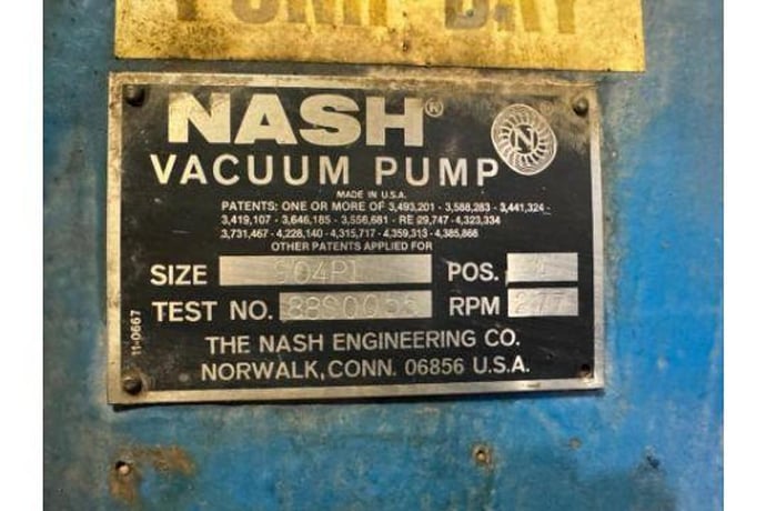 Nash #904P1, vacuum pump, 277 RPM - Image 2