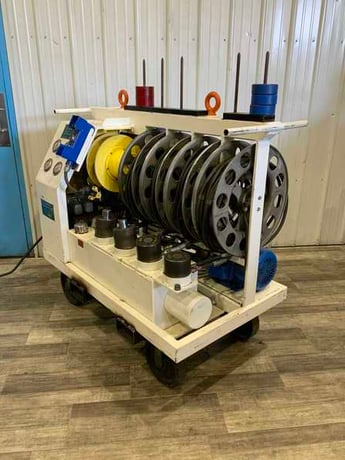 Modern Hydraulics, unified hydraulic jacking system, 40 ton, 4 jacks, push button controls, portable on - Image 1