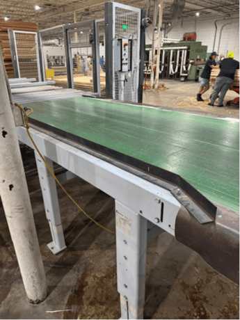 5' x 10' panel flipper, w/ 2x belt conveyors & controls - Image 2