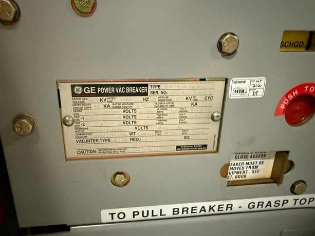 General Electric, 25 KV switchgear lineup, 1200amp with Power Vac breaker VB1 27.0-16-0 - Image 10