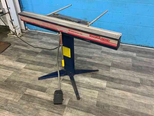 18 gauge x 4' Roper Whitney Magnabend #MBB4181, brake, back gauge, clamping keepers - Image 7
