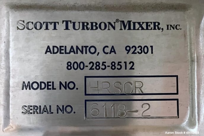 Scott #HRSCR-HLK, Vacuum Mixing System, Stainless Steel, 35.7" diameter x 38.4" straight side, dish top & - Image 2