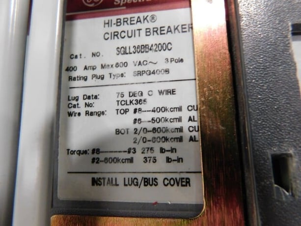 1200 Amp. General Electric, Spectra Series, panelboard, 44W 89H, 3 wire, 480 Volts, 3 phase - Image 5