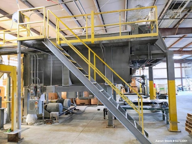 Dual Shaft Ribbon Blender, Stainless Steel, 2x 100 HP, 200 HP, 480 V., 2x 8" bottom outlets, 20000-25000 lb. - Image 1