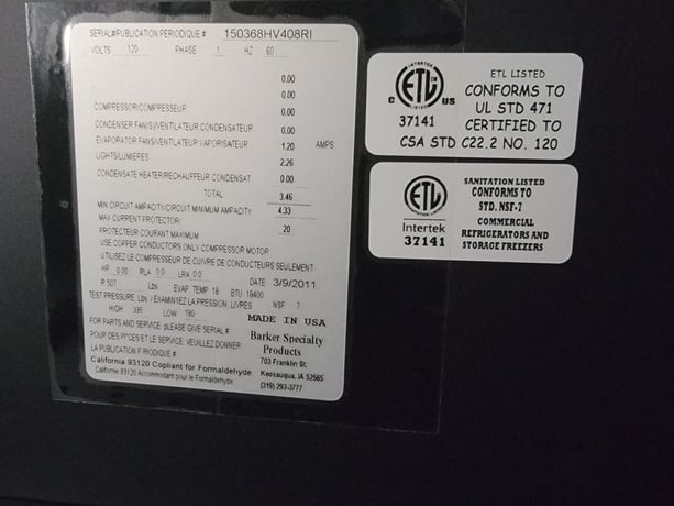 Barker #HV408RI, self service open multi-deck island merchandiser, R507 refrigerant, 18400 BTUH, 2011 - Image 2
